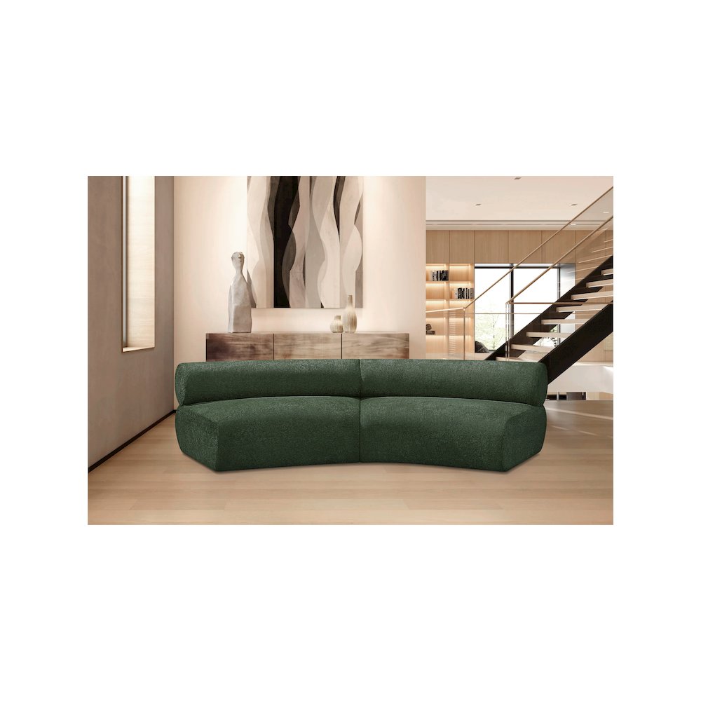 Bale Green Chenille Fabric Modular Sofa