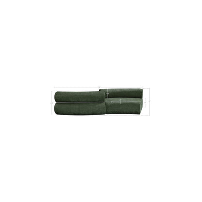 Bale Green Chenille Fabric Modular Sofa