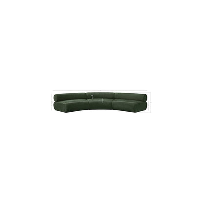 Bale Green Chenille Fabric Modular Sofa
