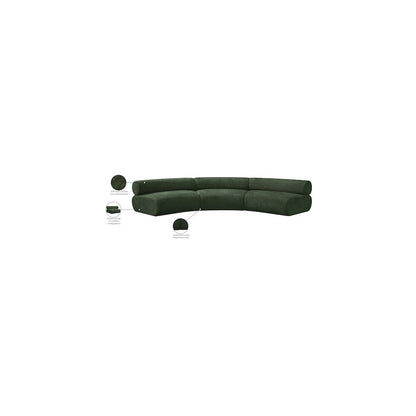 Bale Green Chenille Fabric Modular Sofa