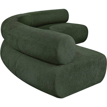 Bale Green Chenille Fabric Modular Sofa
