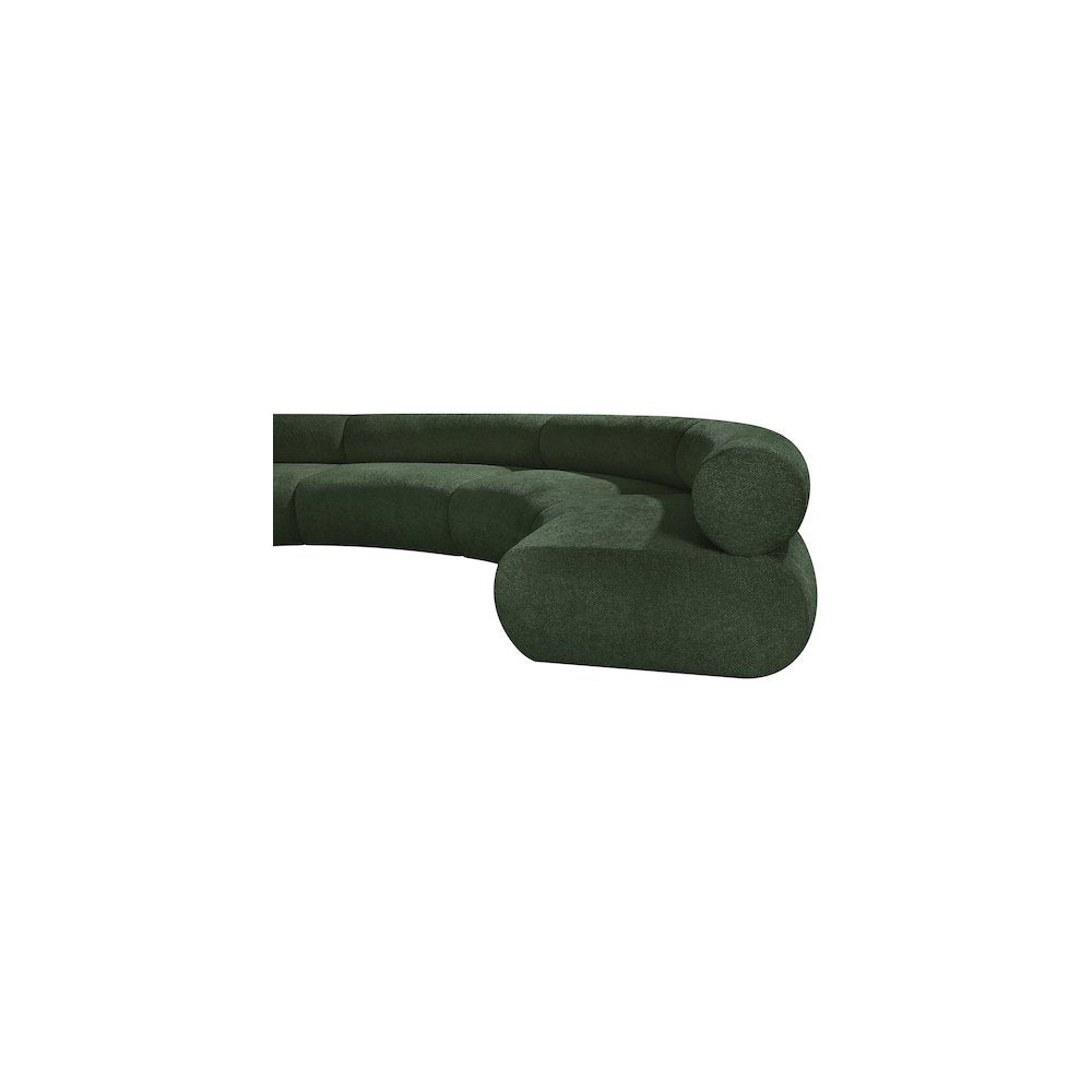Bale Green Chenille Fabric Modular Sofa