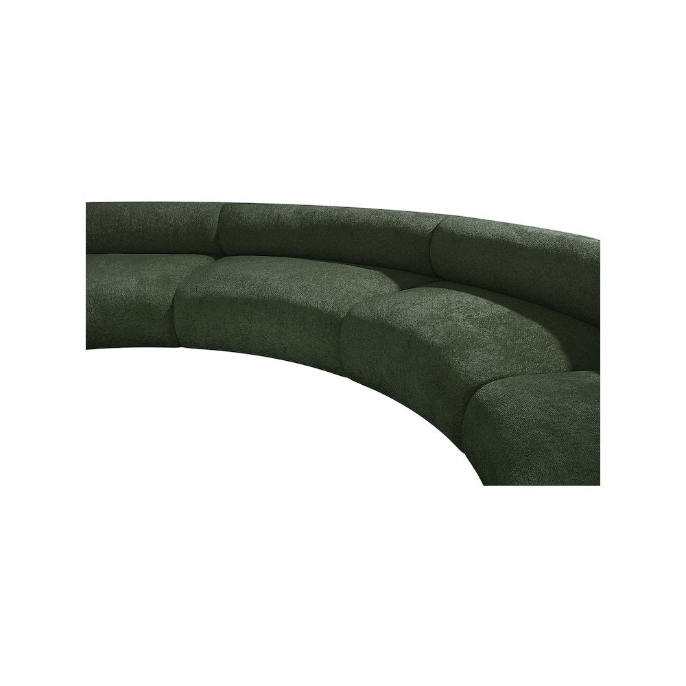 Bale Green Chenille Fabric Modular Sofa