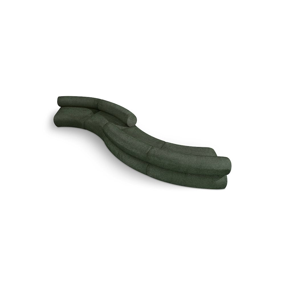 Bale Green Chenille Fabric Modular Sofa