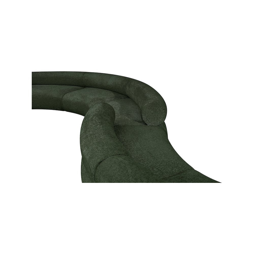 Bale Green Chenille Fabric Modular Sofa