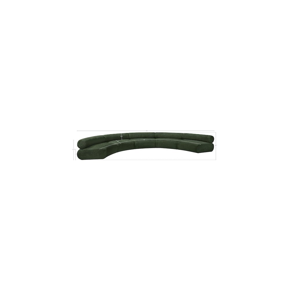 Bale Green Chenille Fabric Modular Sofa