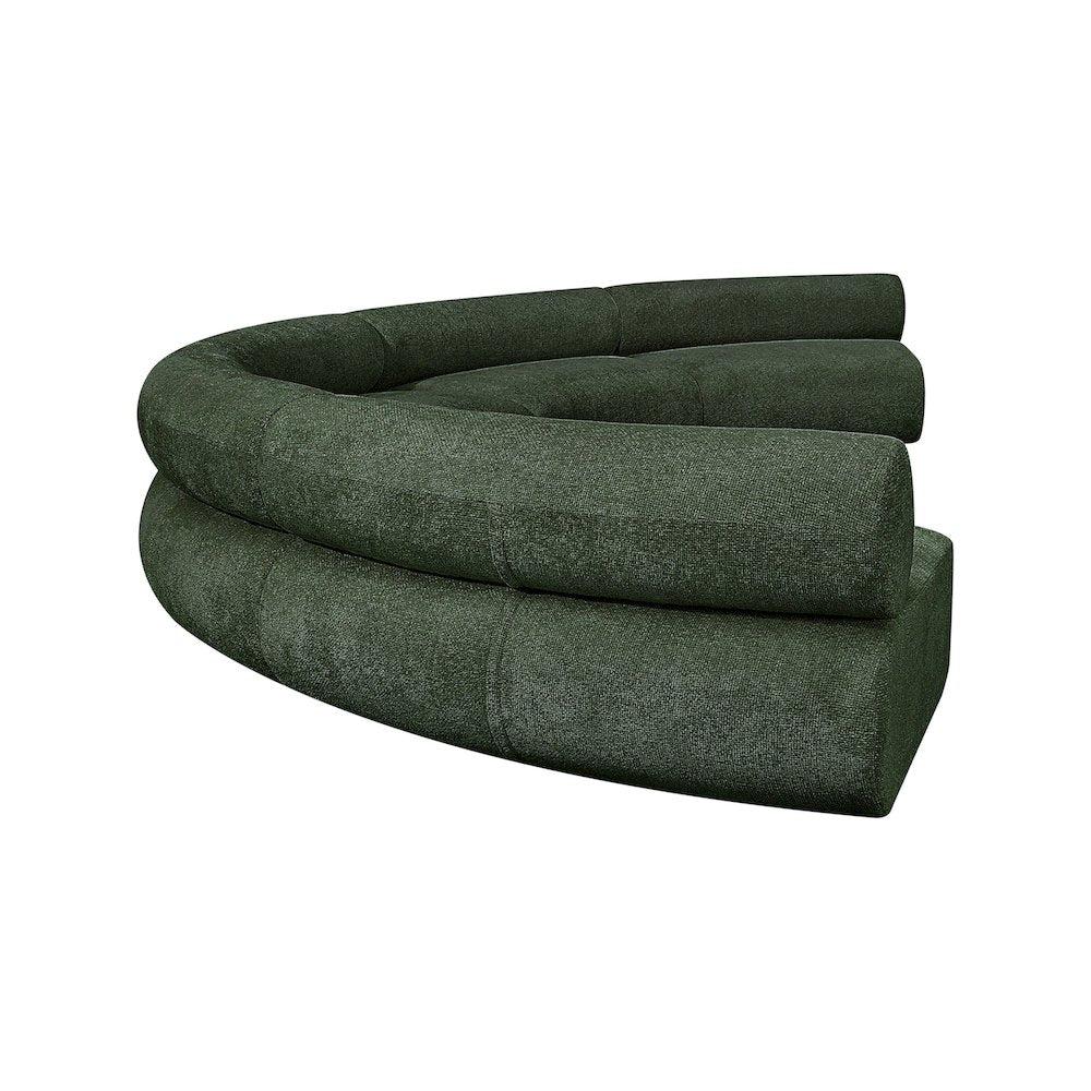 Bale Green Chenille Fabric Modular Sofa