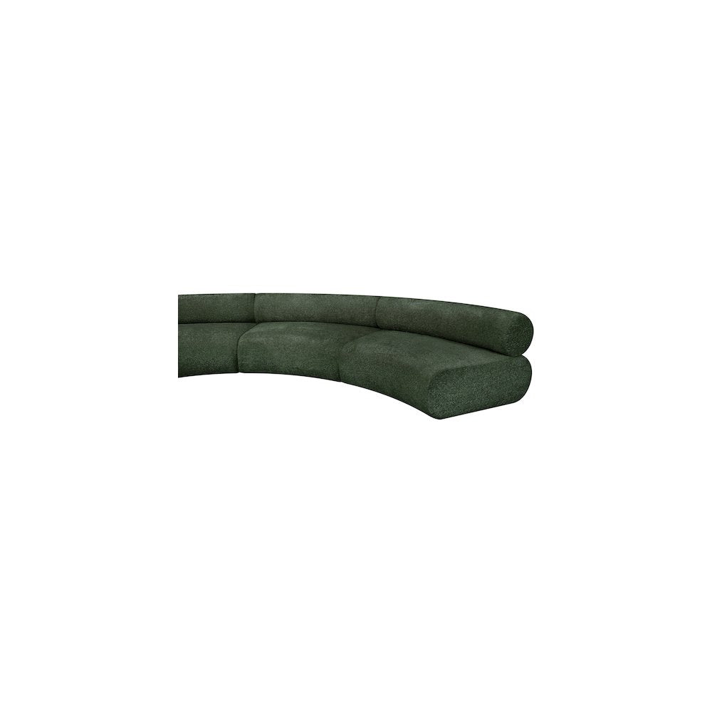 Bale Green Chenille Fabric Modular Sofa