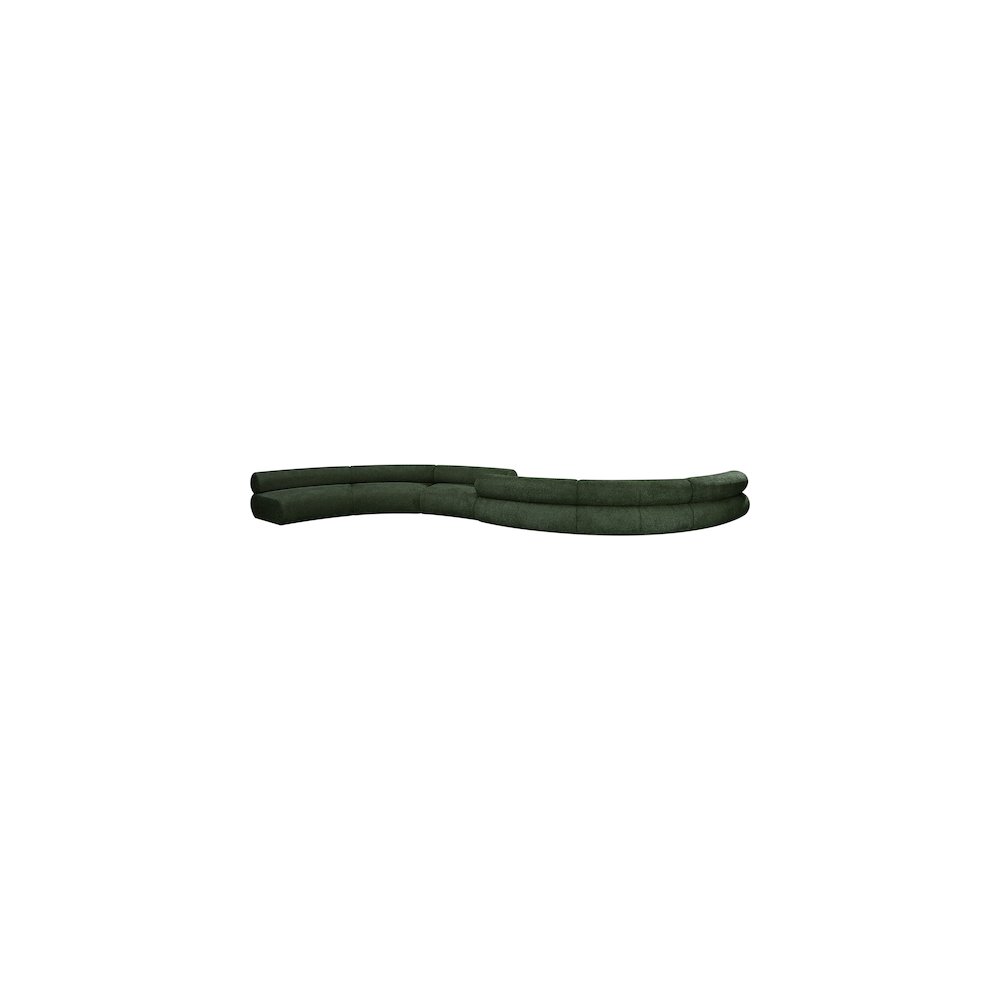Bale Green Chenille Fabric Modular Sofa