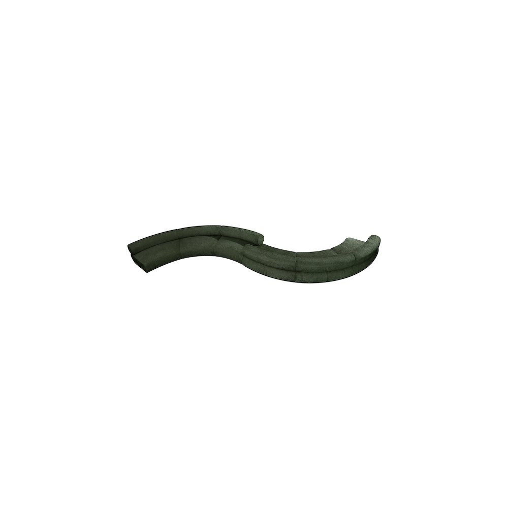 Bale Green Chenille Fabric Modular Sofa