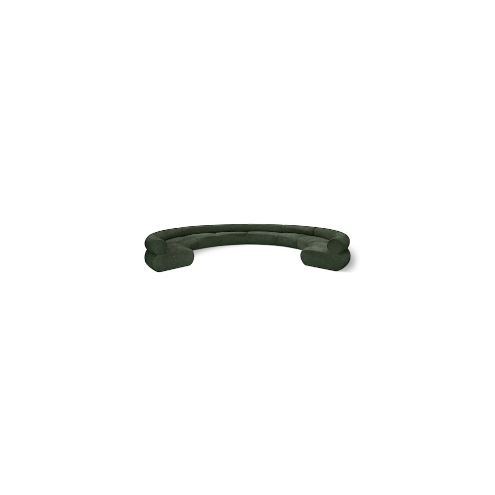 Bale Green Chenille Fabric Modular Sofa