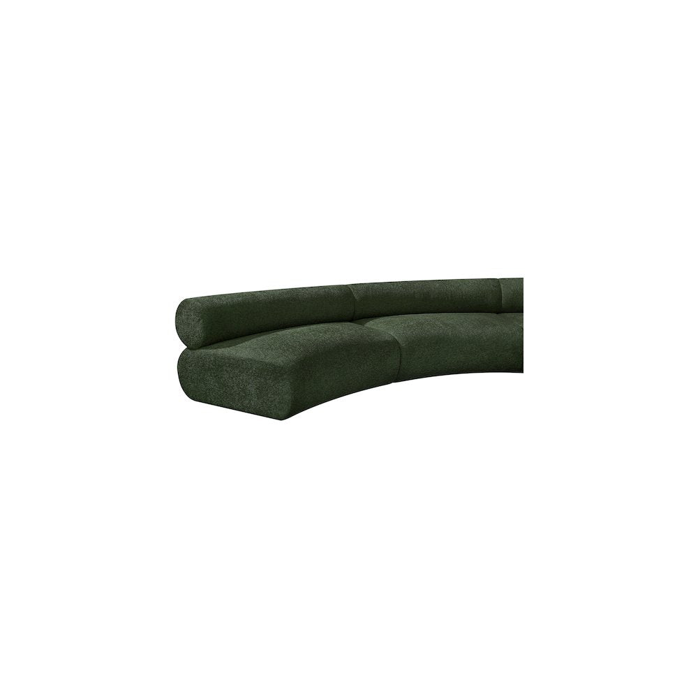 Bale Green Chenille Fabric Modular Sofa
