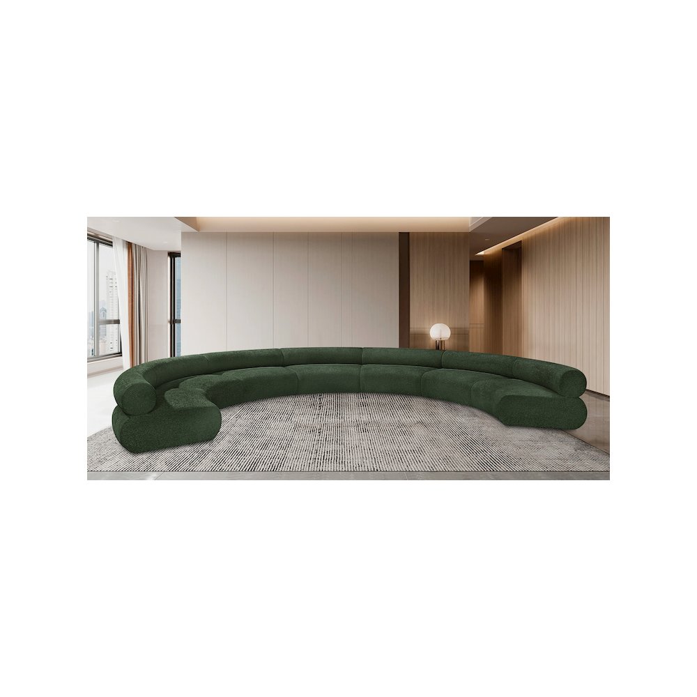 Bale Green Chenille Fabric Modular Sofa