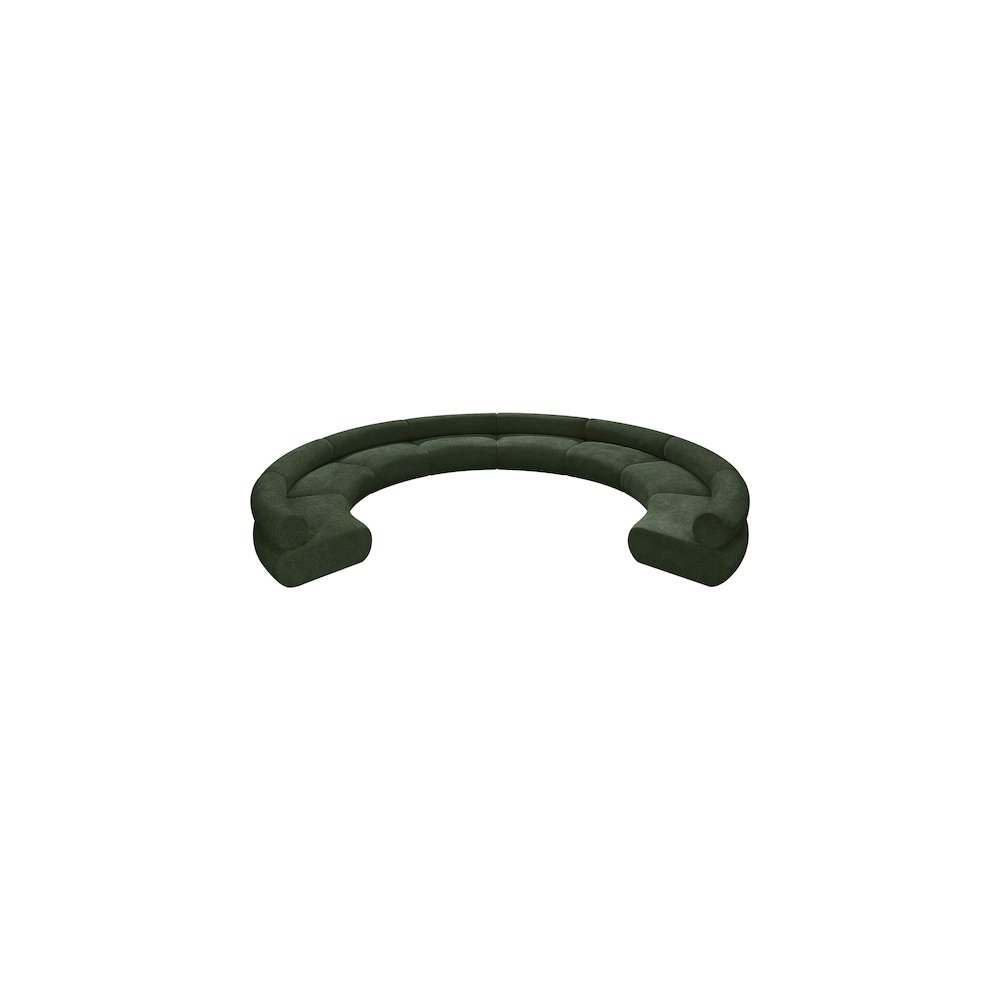 Bale Green Chenille Fabric Modular Sofa