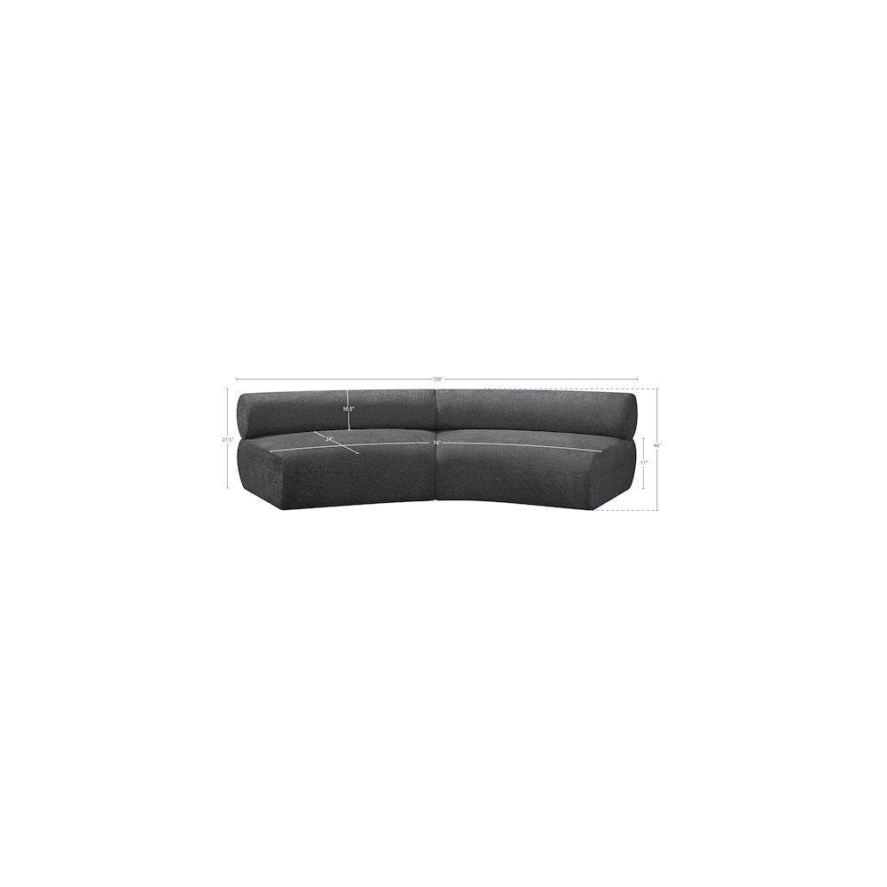 Bale Grey Chenille Fabric Modular Sofa