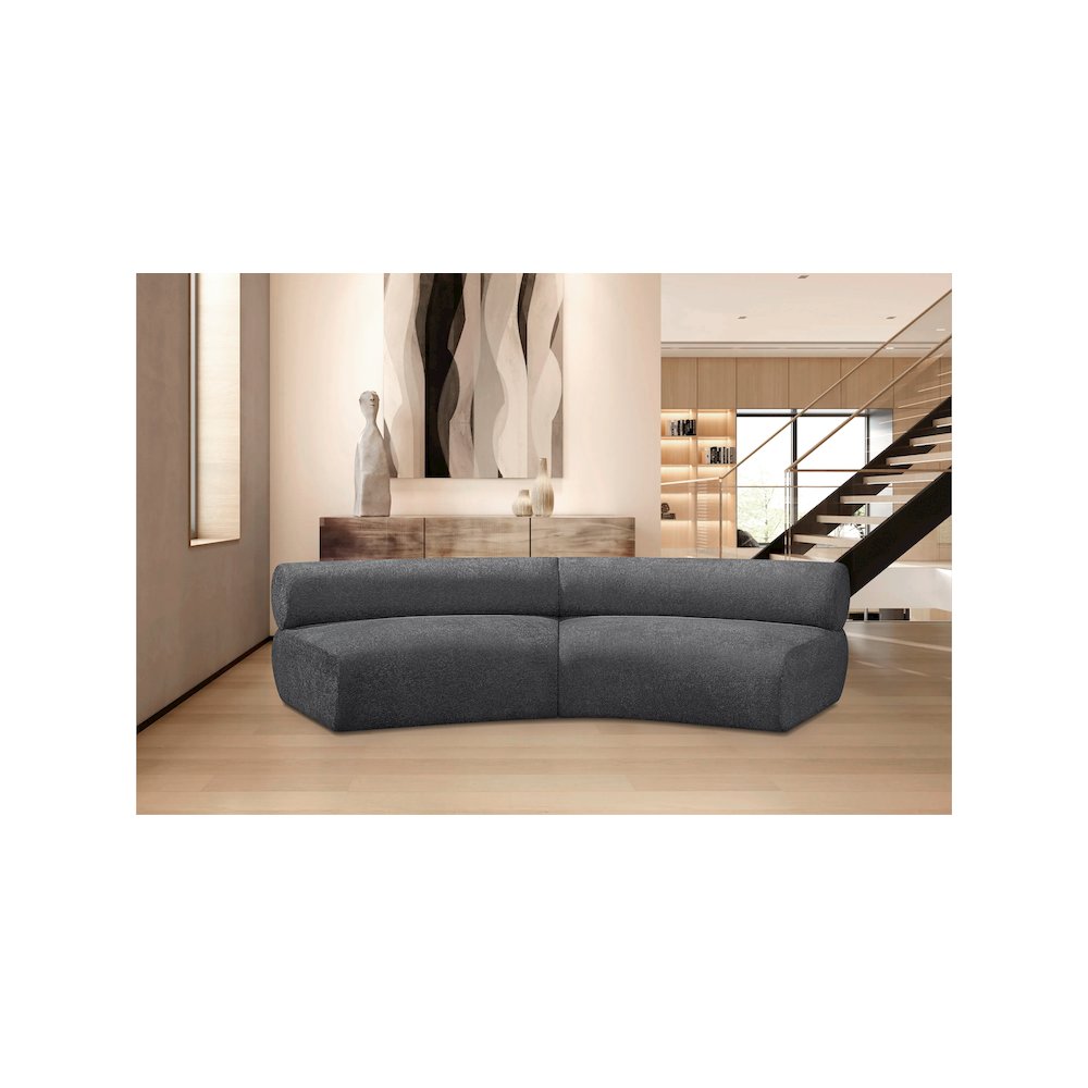 Bale Grey Chenille Fabric Modular Sofa