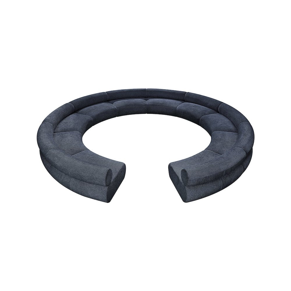 Bale Navy Chenille Fabric Modular Sofa