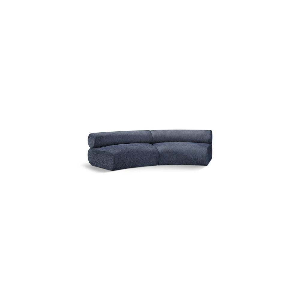 Bale Navy Chenille Fabric Modular Sofa