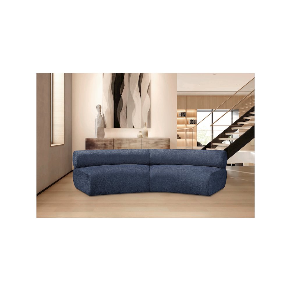 Bale Navy Chenille Fabric Modular Sofa