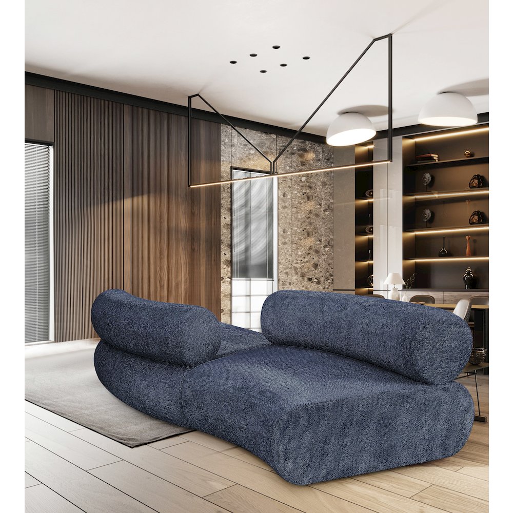 Bale Navy Chenille Fabric Modular Sofa