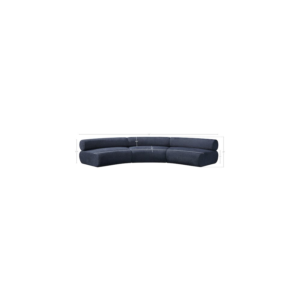 Bale Navy Chenille Fabric Modular Sofa
