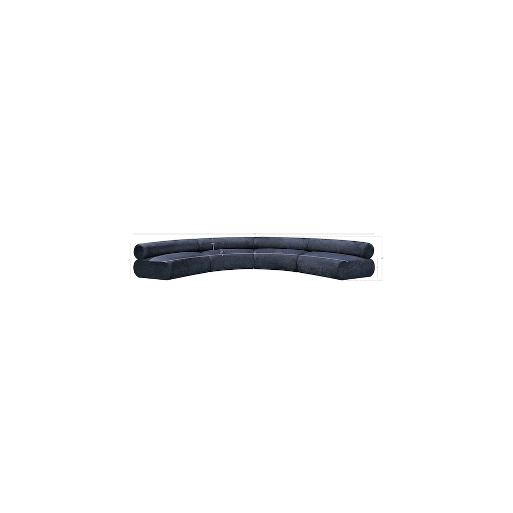 Bale Navy Chenille Fabric Modular Sofa