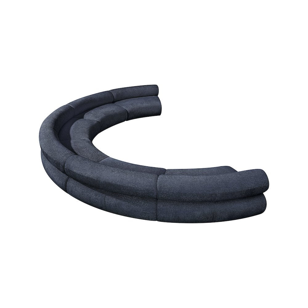Bale Navy Chenille Fabric Modular Sofa