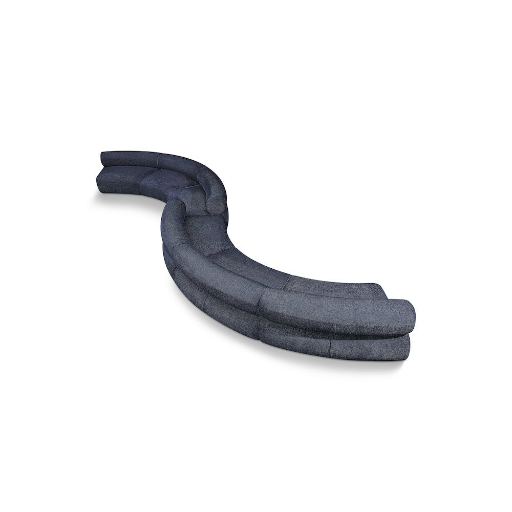 Bale Navy Chenille Fabric Modular Sofa