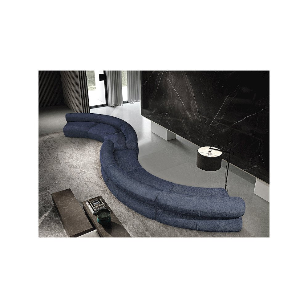 Bale Navy Chenille Fabric Modular Sofa