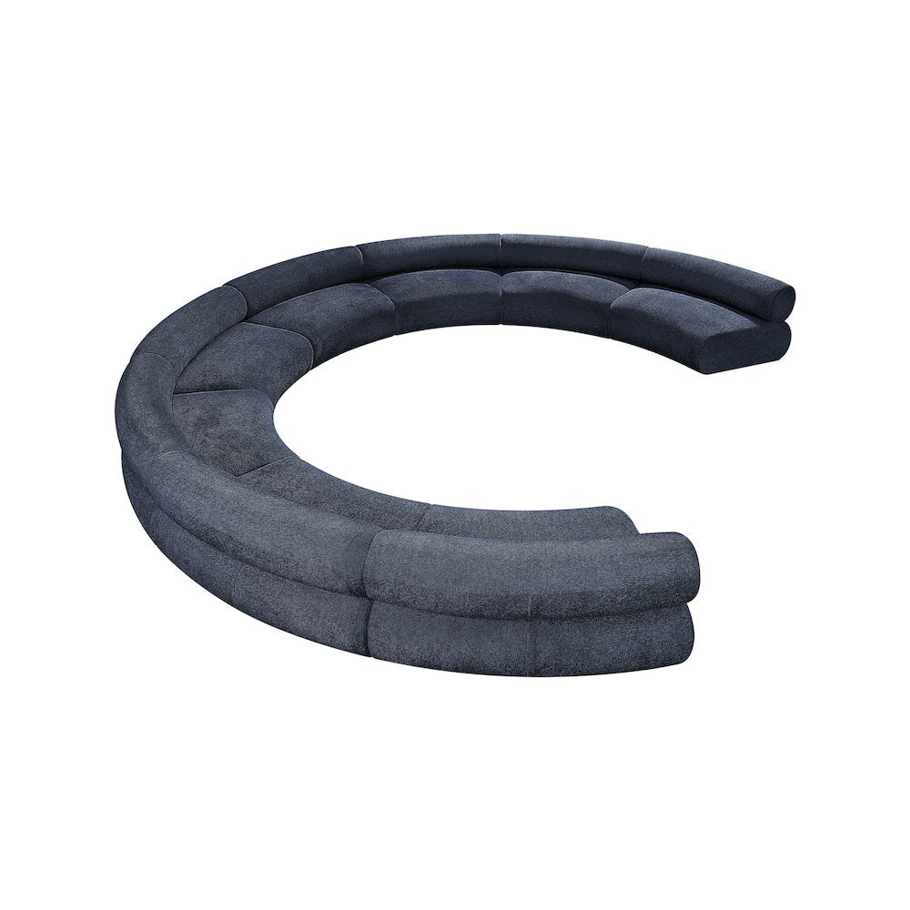 Bale Navy Chenille Fabric Modular Sofa