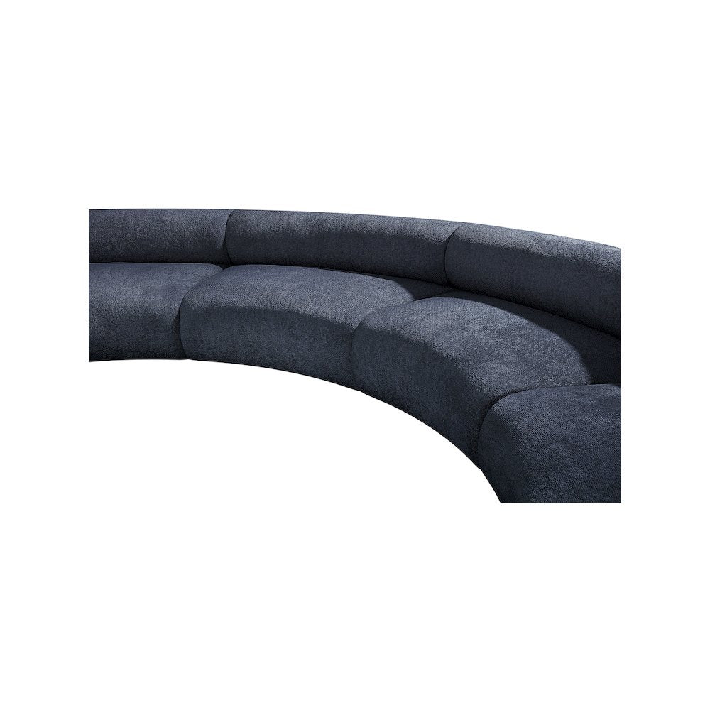 Bale Navy Chenille Fabric Modular Sofa