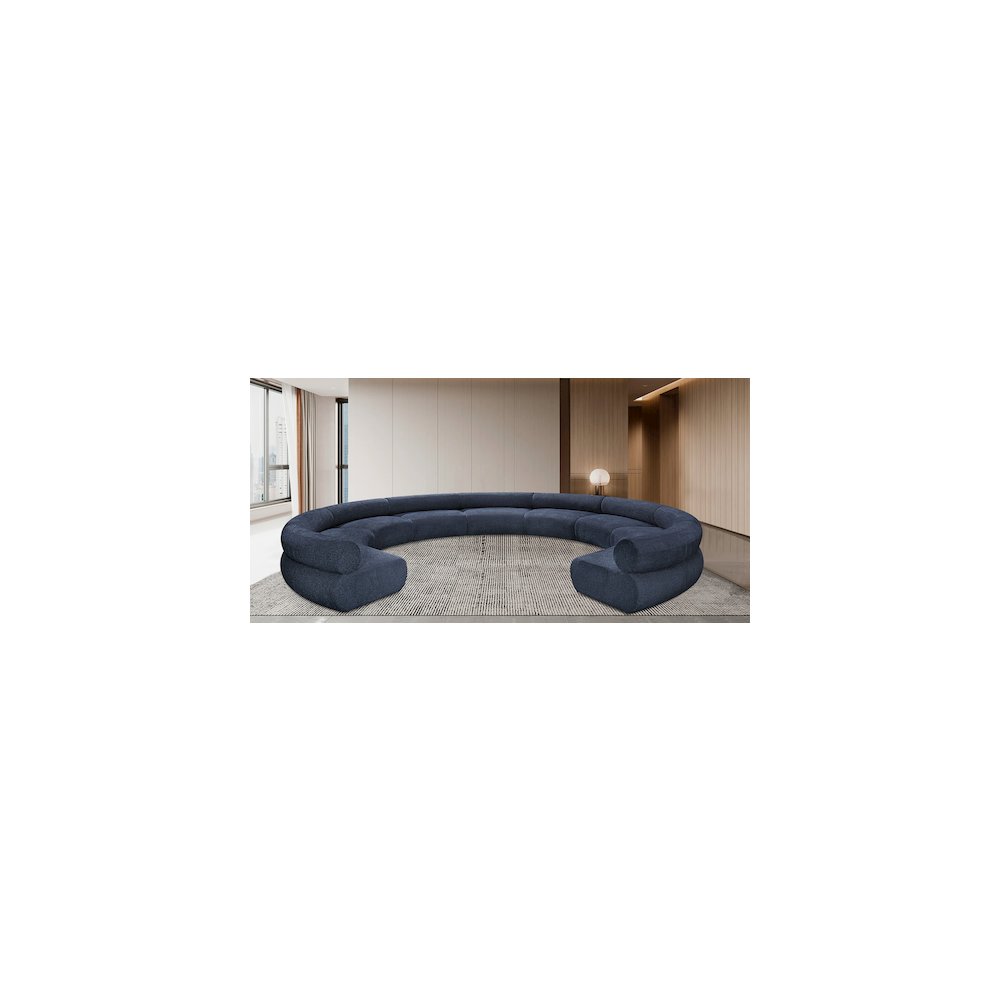 Bale Navy Chenille Fabric Modular Sofa