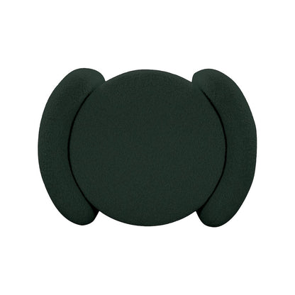 Horizon Green Boucle Fabric Ottoman