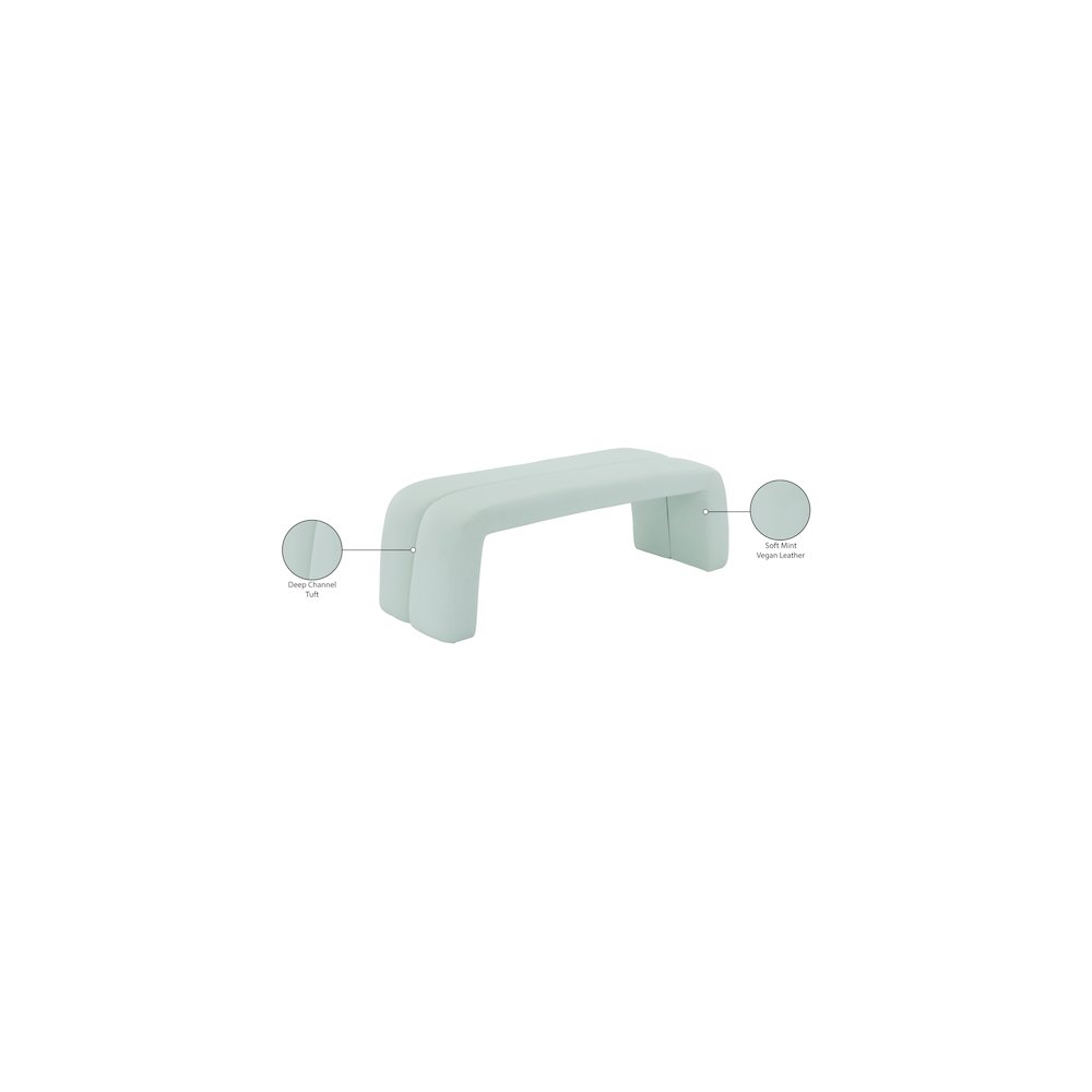 Arc Mint Vegan Leather Bench