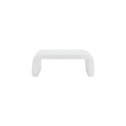 Arc White Vegan Leather Bench