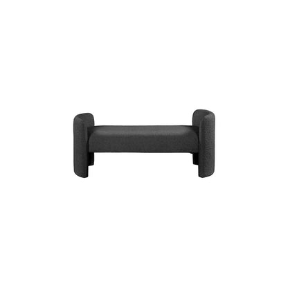 Peyton Black Boucle Fabric Bench