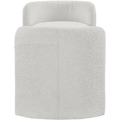 Peyton Cream Boucle Fabric Bench