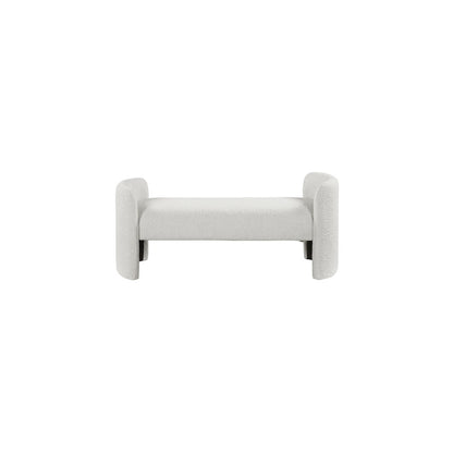 Peyton Cream Boucle Fabric Bench