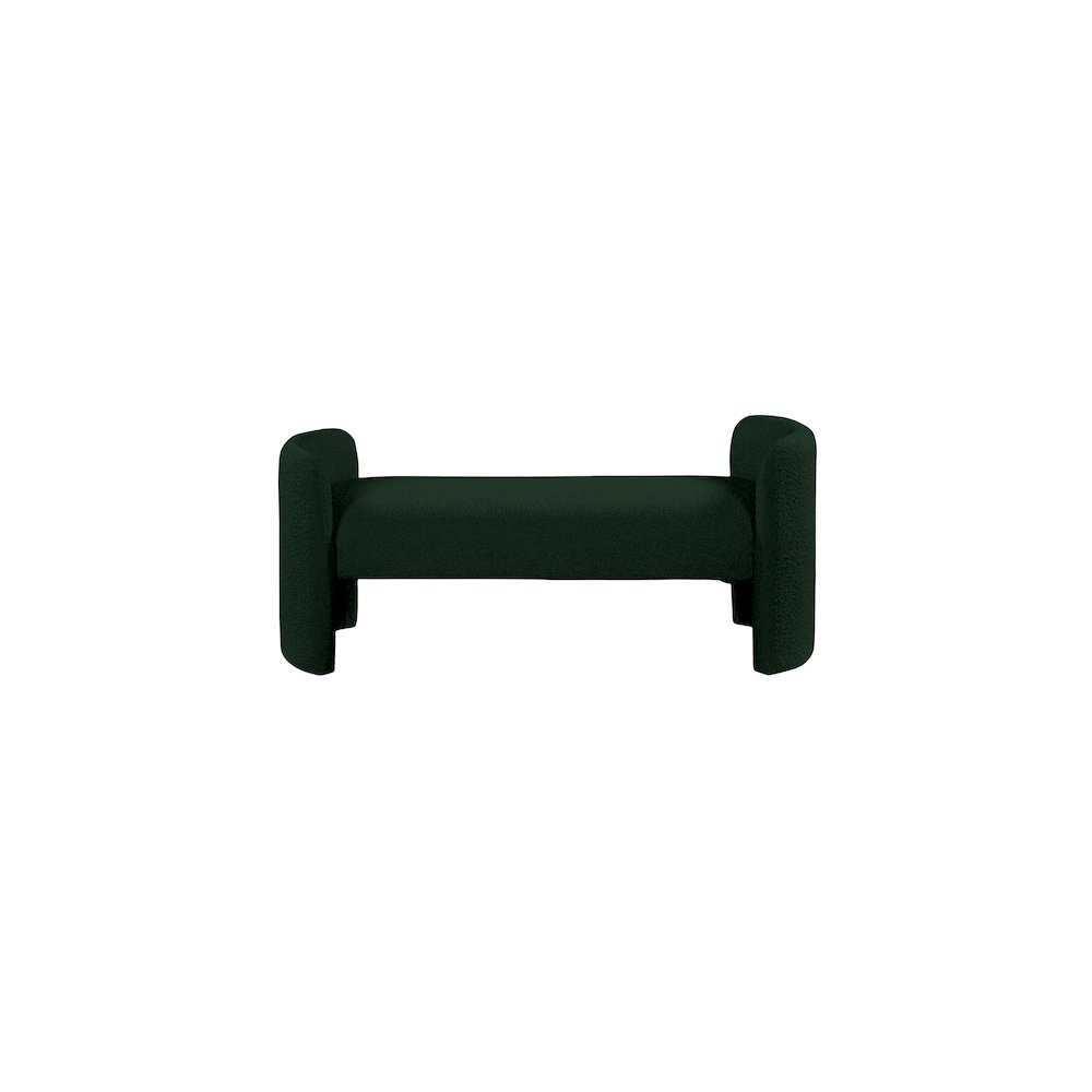 Peyton Green Boucle Fabric Bench
