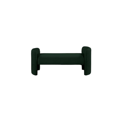 Peyton Green Boucle Fabric Bench