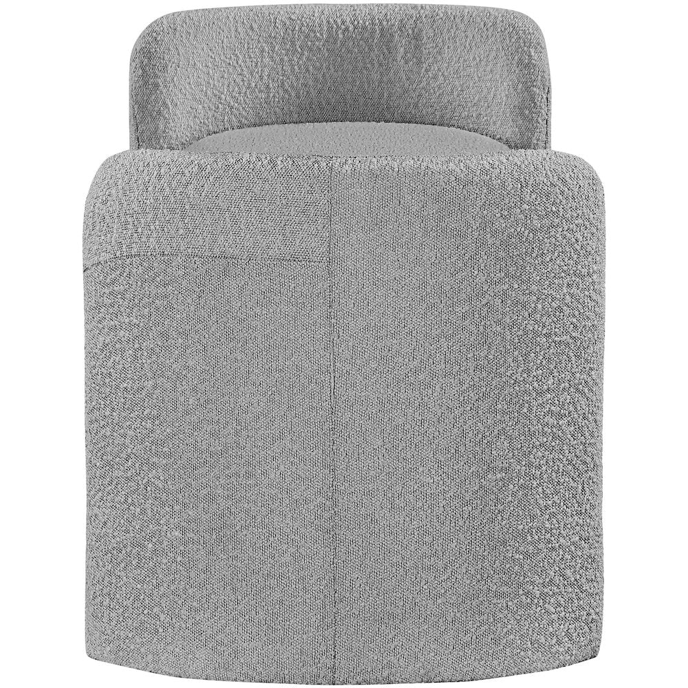 Peyton Grey Boucle Fabric Bench