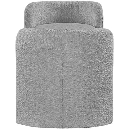 Peyton Grey Boucle Fabric Bench
