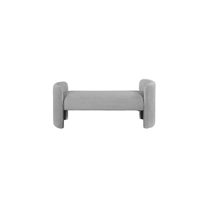 Peyton Grey Boucle Fabric Bench