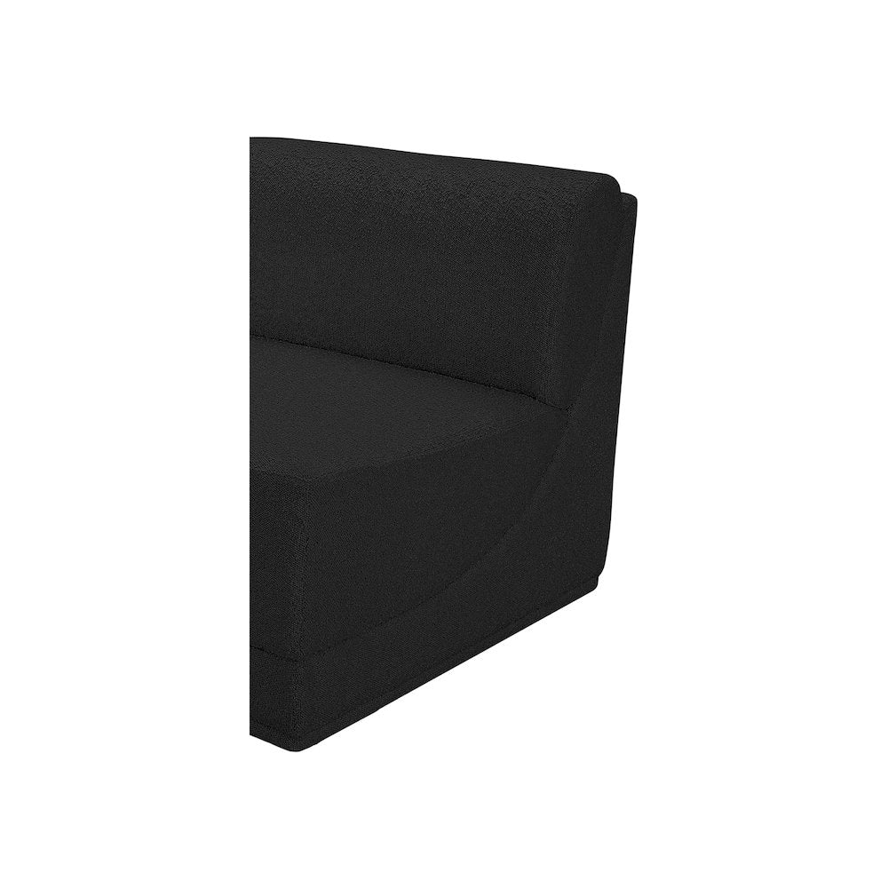 Ollie Black Boucle Fabric Armless