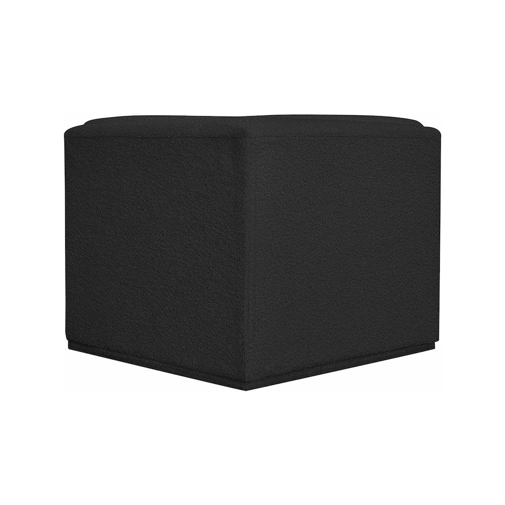 Ollie Black Boucle Fabric Corner
