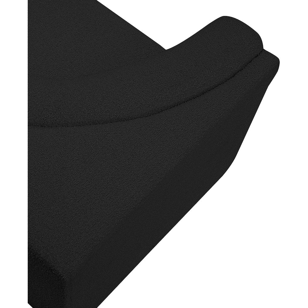 Ollie Black Boucle Fabric Corner