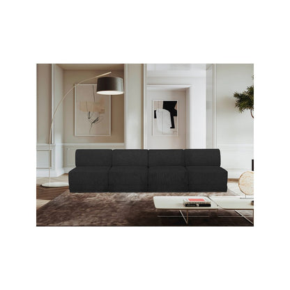 Ollie Black Boucle Fabric Modular Sofa