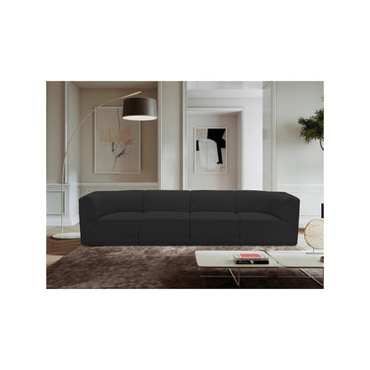 Ollie Black Boucle Fabric Modular Sofa