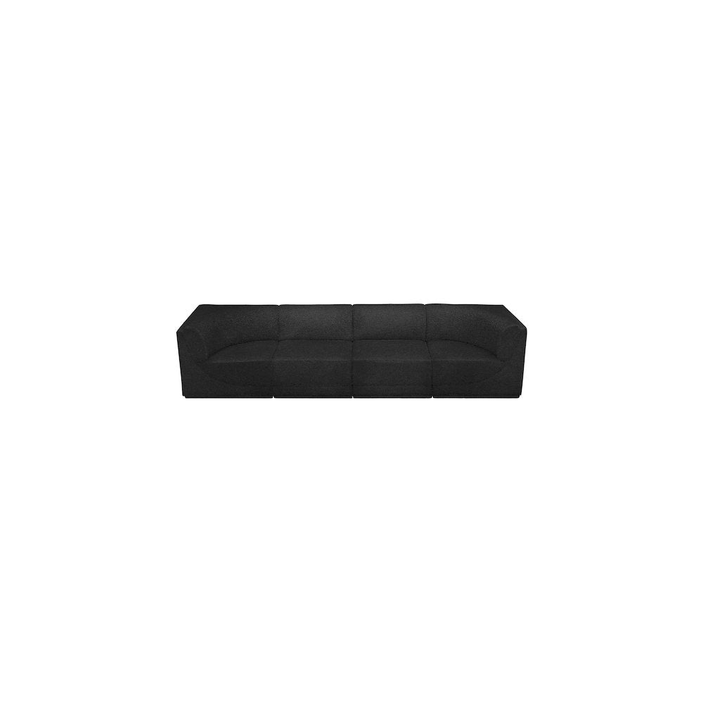 Ollie Black Boucle Fabric Modular Sofa