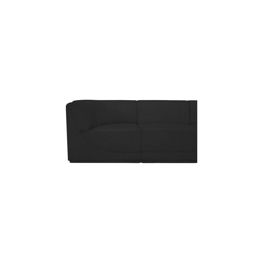 Ollie Black Boucle Fabric Modular Sofa